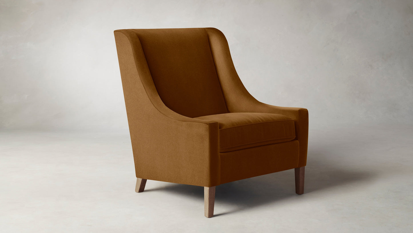 The Chrystie  - Mohair Brown Sugar Chair