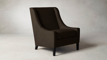 The Chrystie  - Nubuck Leather Espresso Chair