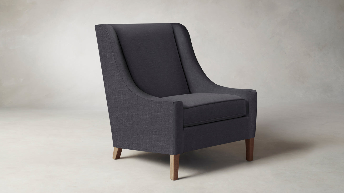 The Chrystie  - Performance Linen Graphite Chair