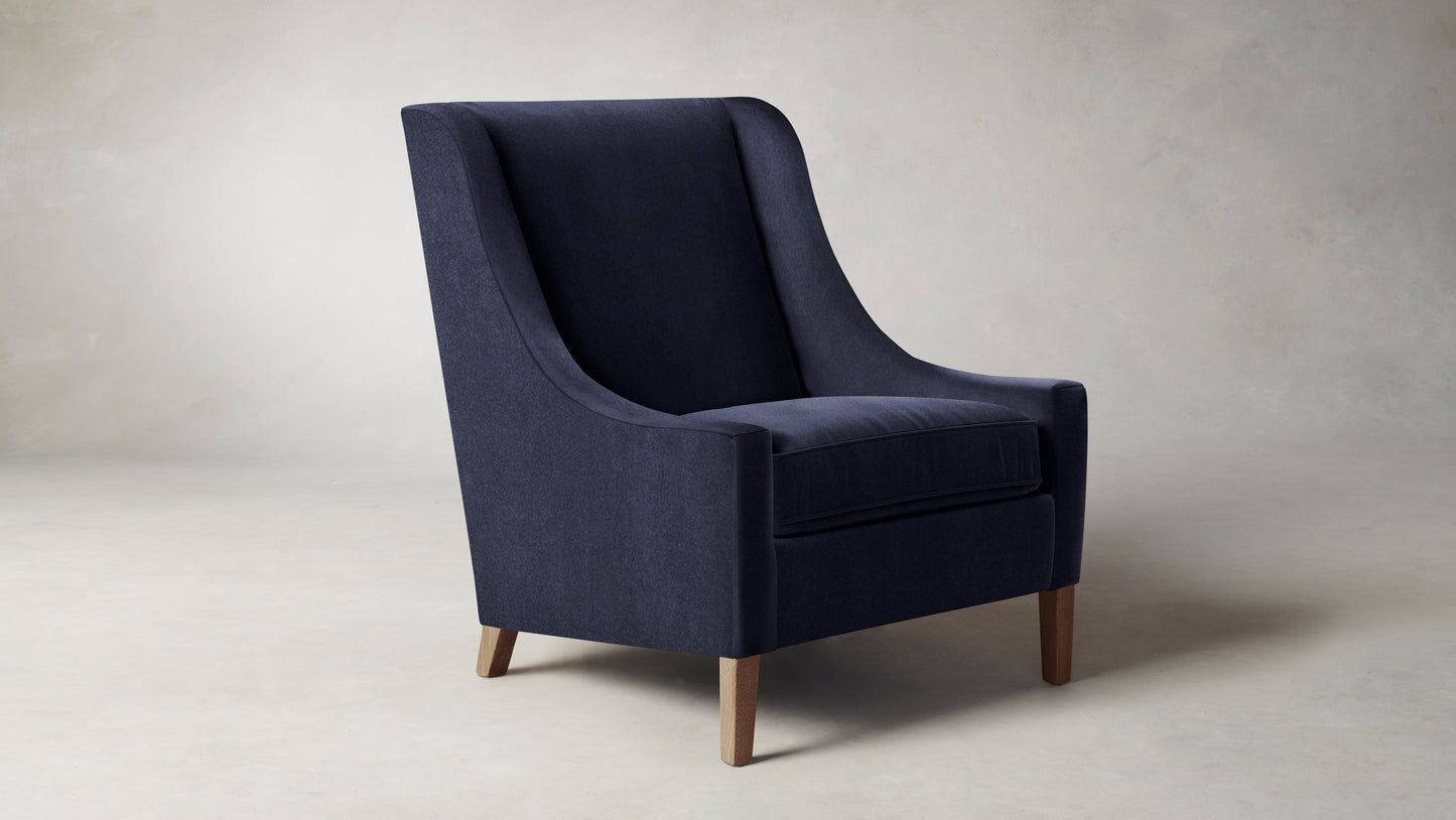 The Chrystie  - Performance Velvet Midnight Chair