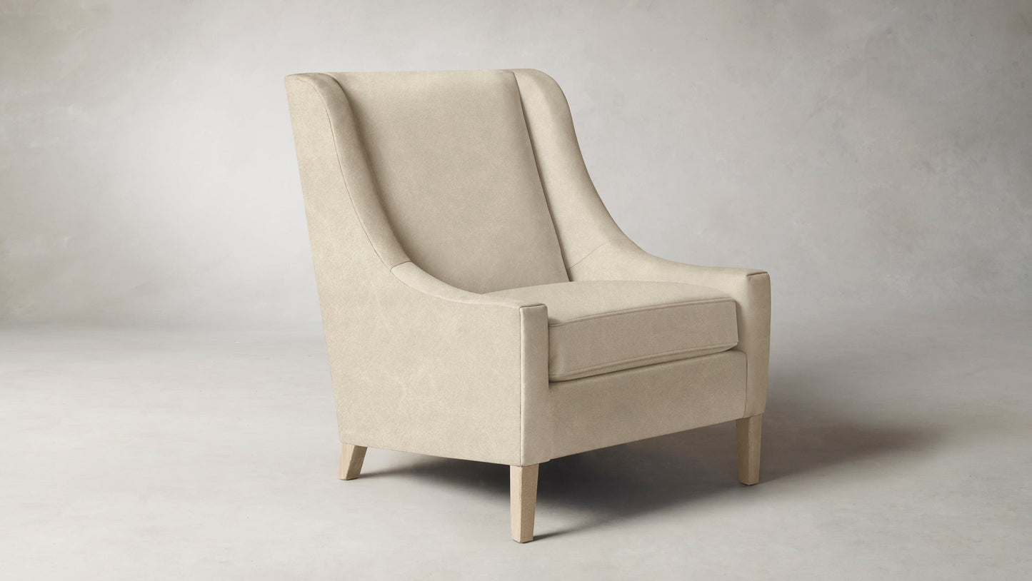 The Chrystie  - Tuscan Leather Bisque Chair