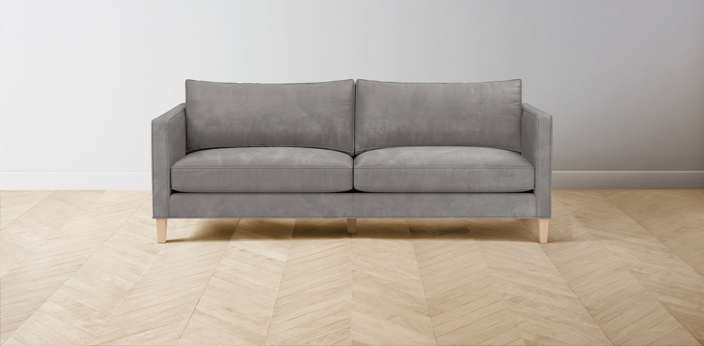 The Crosby  - Nubuck Leather Asphalt Sofa