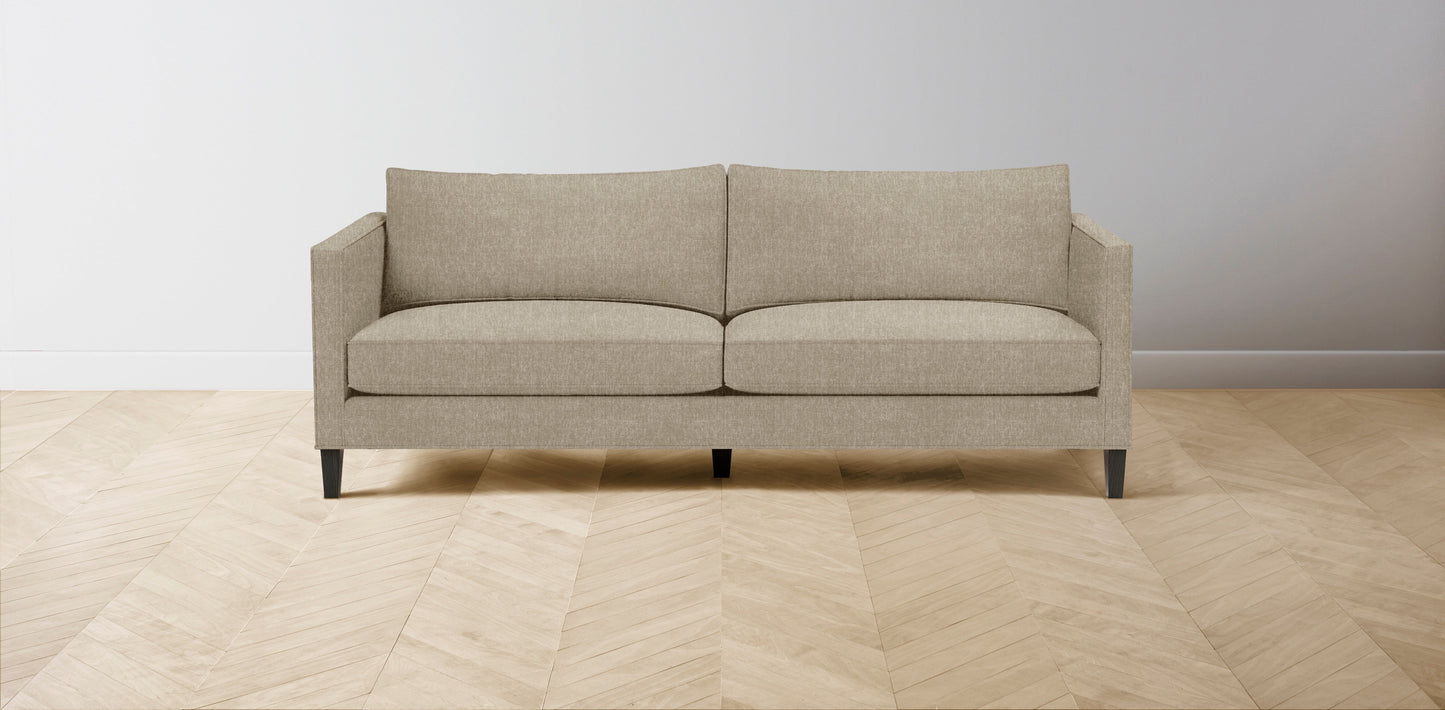 The Crosby  - Performance Stonewashed Linen Clamshell Sofa