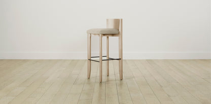 The Delancey with Onyx - Belgian Linen Alder Bar and Counter Stool