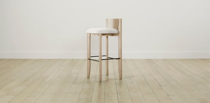 The Delancey with Onyx - Belgian Linen Egret Bar and Counter Stool