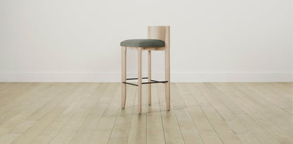 The Delancey with Onyx - Belgian Linen Thyme Bar and Counter Stool