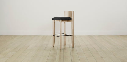 The Delancey with Brushed Nickel - Italian Bouclé Storm Bar and Counter Stool