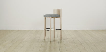 The Delancey with Brushed Nickel - Merino Heather Grey Bar and Counter Stool