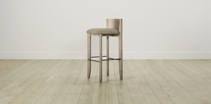 The Delancey with Brushed Nickel - Merino Wheat Bar and Counter Stool