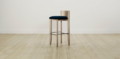 The Delancey with Brushed Nickel - Mohair Admiral Bar and Counter Stool