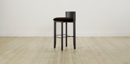 The Delancey with Brushed Nickel - Mohair Chocolate Bar and Counter Stool