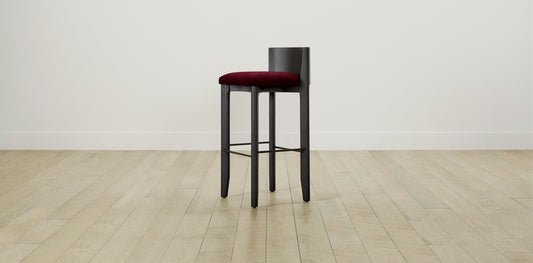 The Delancey with Onyx - Mohair Crimson Bar and Counter Stool