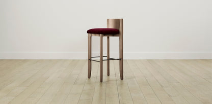 The Delancey with Onyx - Mohair Crimson Bar and Counter Stool