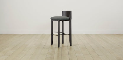 The Delancey with Brushed Nickel - Mohair Fog Bar and Counter Stool