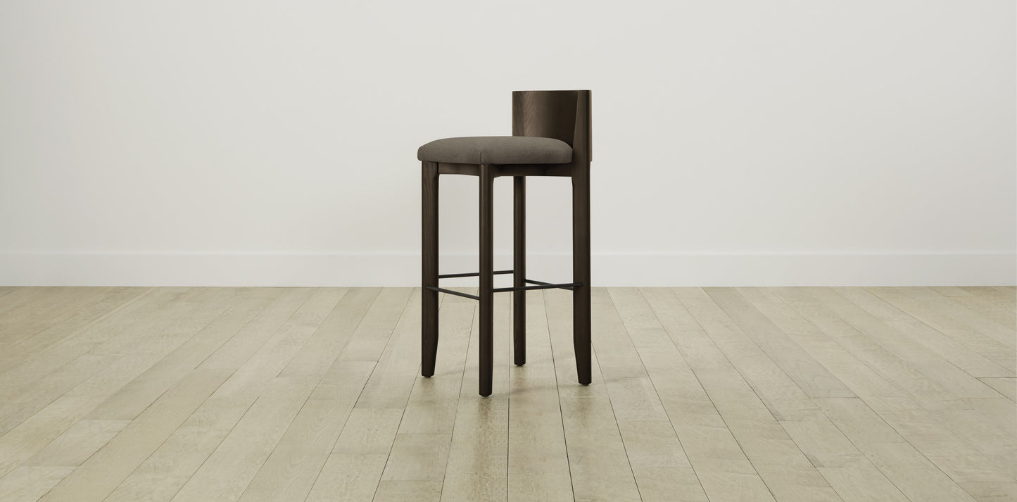 The Delancey with Onyx - Mohair Mink Bar and Counter Stool