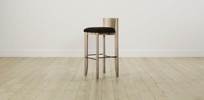 The Delancey with Onyx - Nubuck Leather Espresso Bar and Counter Stool