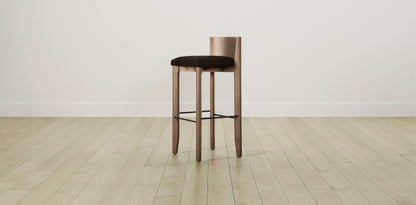 The Delancey with Onyx - Nubuck Leather Espresso Bar and Counter Stool