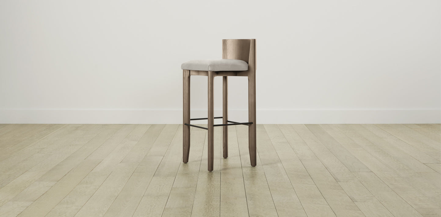 The Delancey with Onyx - Nubuck Leather Sail Bar and Counter Stool