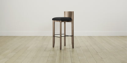 The Delancey with Onyx - Pebbled Leather Ink Bar and Counter Stool