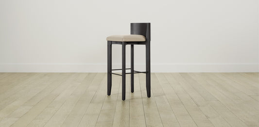 The Delancey with Brushed Nickel - Pebbled Leather Stone Bar and Counter Stool