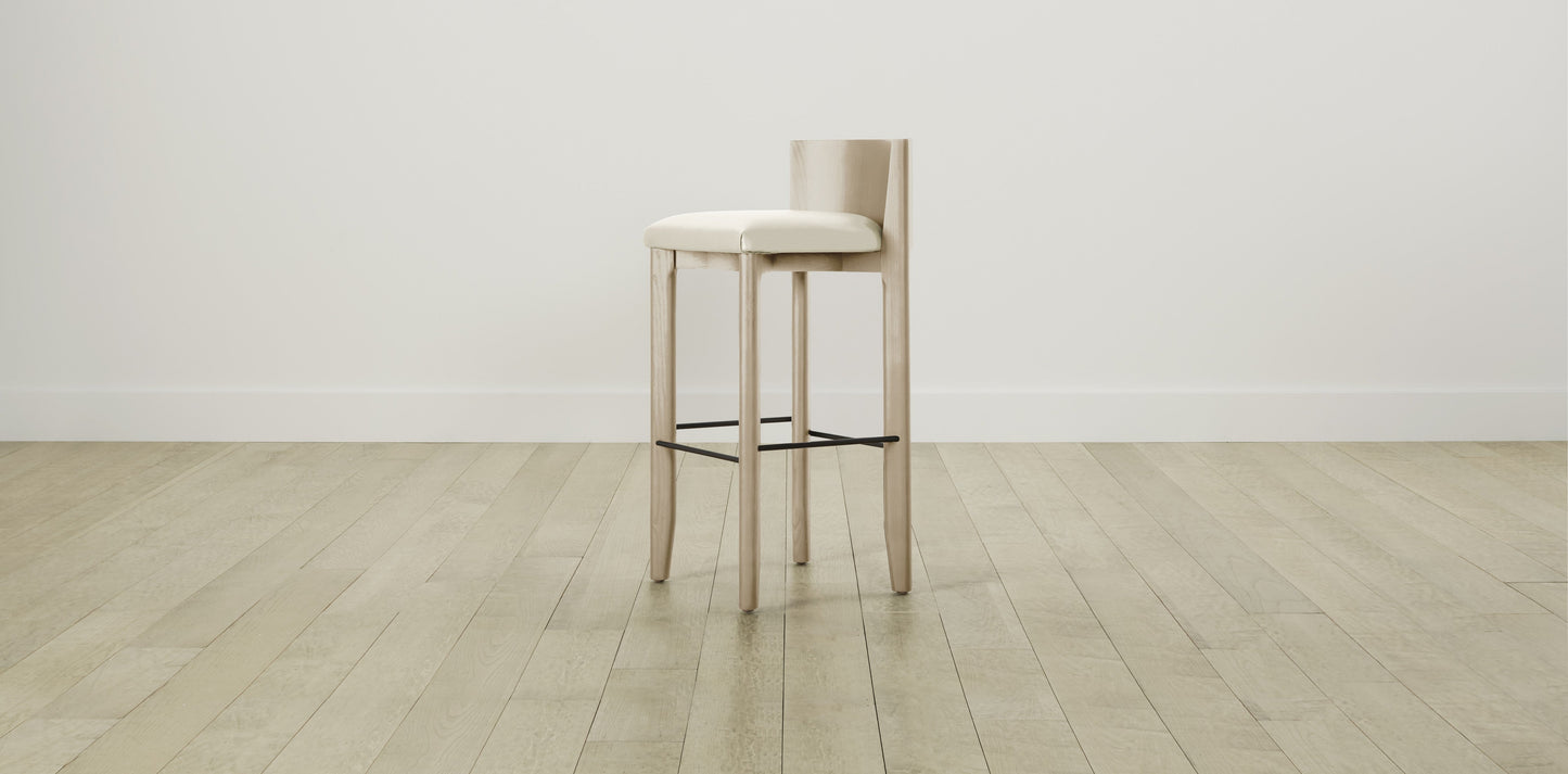 The Delancey with Onyx - Pebbled Leather Swan Bar and Counter Stool