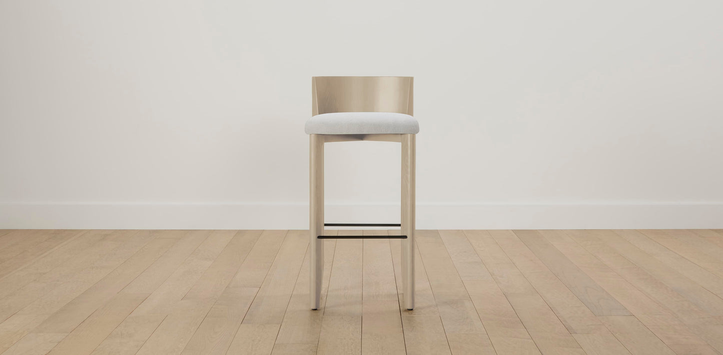 The Delancey with Onyx - Performance Bouclé Polar Bar and Counter Stool