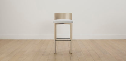 The Delancey with Onyx - Performance Bouclé Polar Bar and Counter Stool