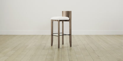 The Delancey with Brushed Nickel - Performance Chevron Powder Bar and Counter Stool