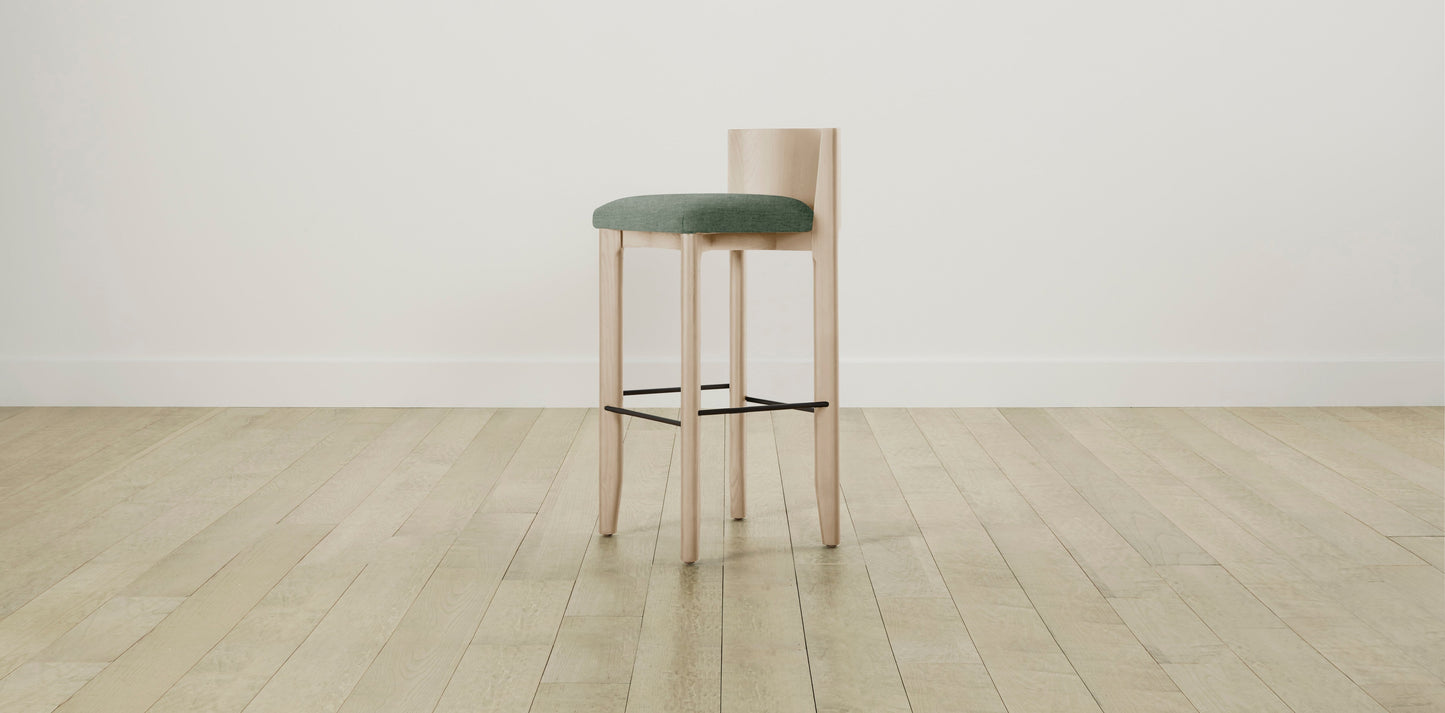 The Delancey with Onyx - Performance Stonewashed Linen Aspen Bar and Counter Stool