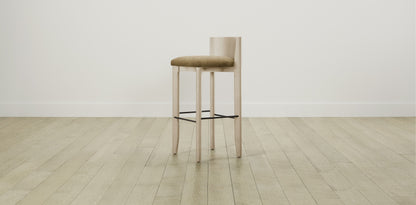 The Delancey with Brushed Brass - Performance Velvet Cider Bar and Counter Stool