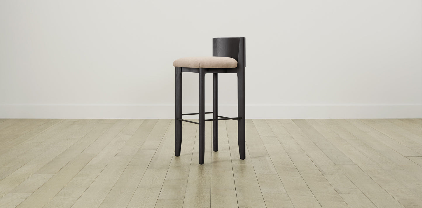 The Delancey with Onyx - Performance Velvet Dusty Rose Bar and Counter Stool