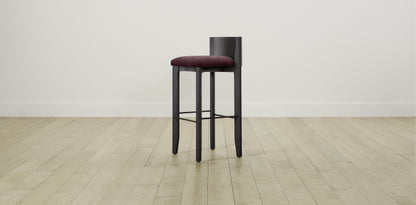 The Delancey with Onyx - Performance Velvet Merlot Bar and Counter Stool