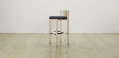 The Delancey with Brushed Brass - Performance Velvet Slate Bar and Counter Stool