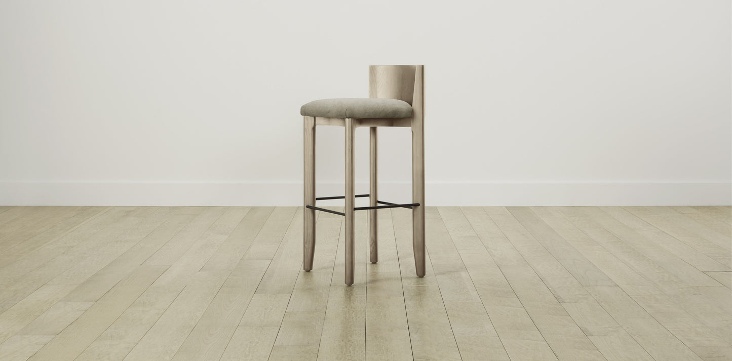 The Delancey with Onyx - Performance Velvet Taupe Bar and Counter Stool