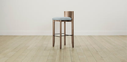 The Delancey with Brushed Nickel - Performance Woven Chenille Rain Bar and Counter Stool