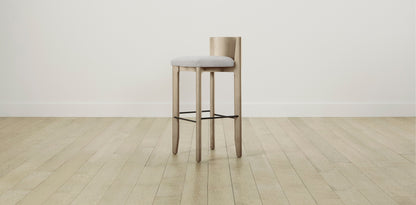 The Delancey with Onyx - Performance Woven Chenille Steel Bar and Counter Stool