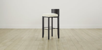 The Delancey with Onyx - Shearling Ivory Bar and Counter Stool