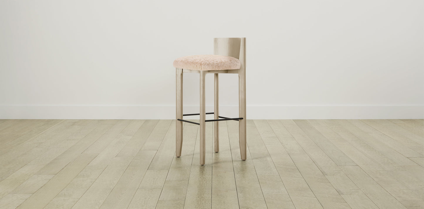 The Delancey with Brushed Nickel - Shearling Shea Bar and Counter Stool