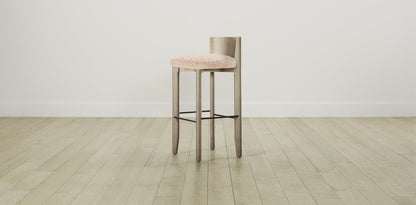 The Delancey with Brushed Nickel - Shearling Shea Bar and Counter Stool