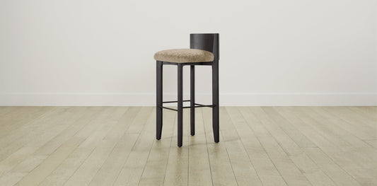 The Delancey with Brushed Brass - Shearling Toffee Bar and Counter Stool