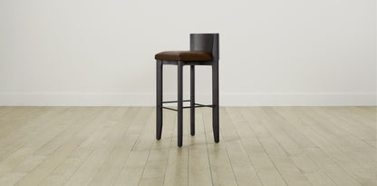 The Delancey with Onyx - Tuscan Leather Bourbon Bar and Counter Stool