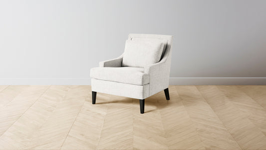 The Downing  - Belgian Linen Egret Chair