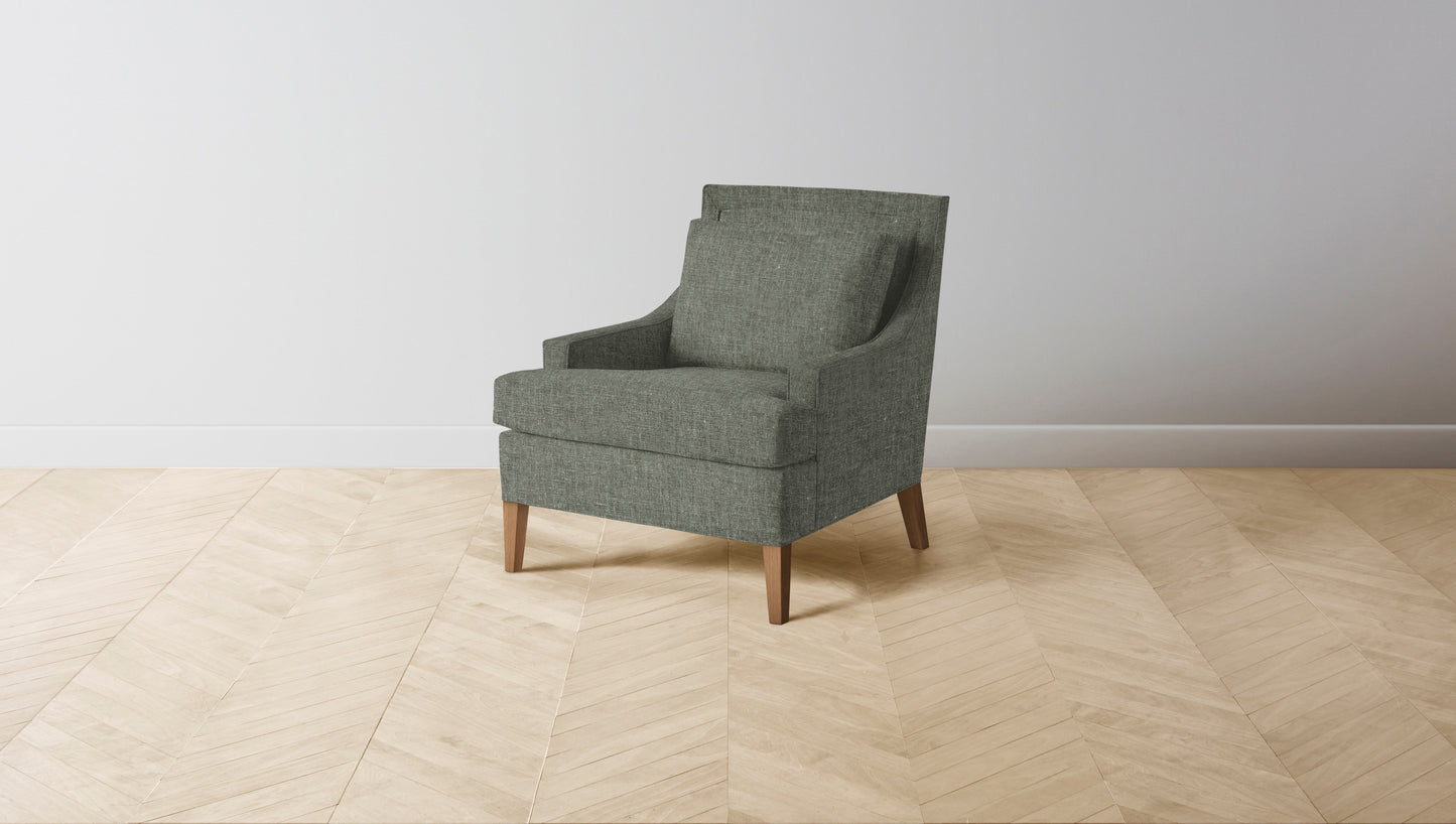 The Downing  - Belgian Linen Thyme Chair