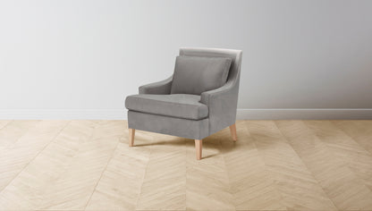 The Downing  - Nubuck Leather Asphalt Chair