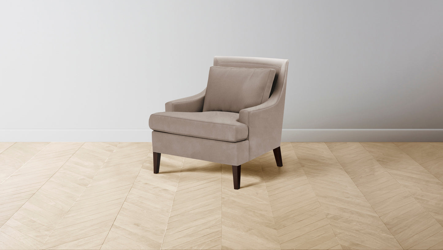 The Downing  - Nubuck Leather Fawn Chair