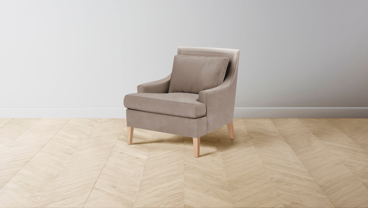 The Downing  - Nubuck Leather Fawn Chair