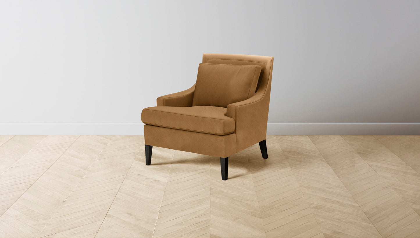 The Downing  - Nubuck Leather Saddle Chair