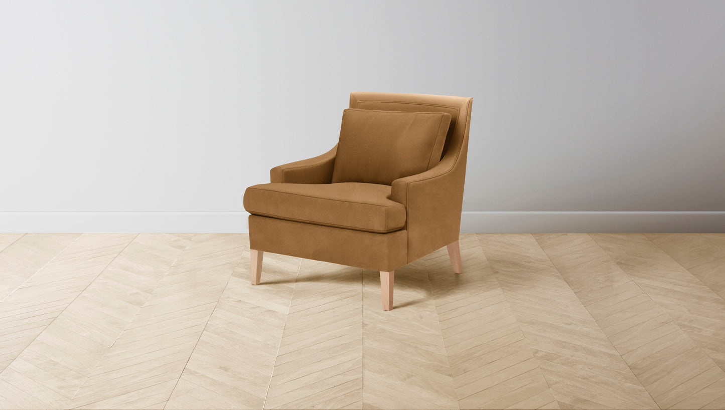 The Downing  - Nubuck Leather Saddle Chair