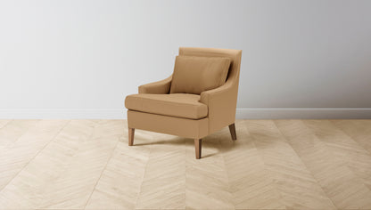 The Downing  - Pebbled Leather Latte Chair