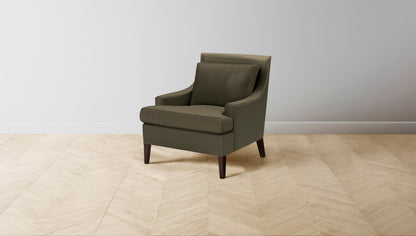 The Downing  - Pebbled Leather Truffle Chair